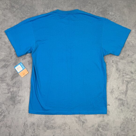 Columbia T Shirt Mens Large L Blue Short Sleeve Crew Neck UV Protection Tee - Picture 3 of 9